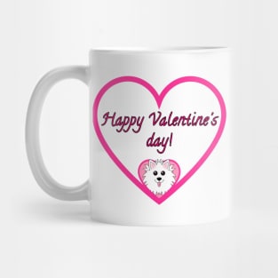 Happy Valentines Day Pink Heart Mug